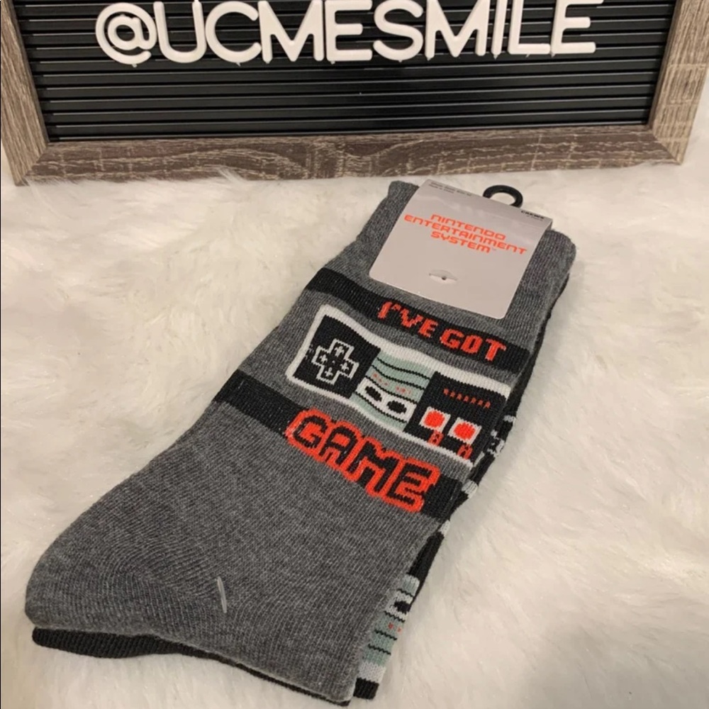 Official Nintendo Play Station Control Crew Socks
